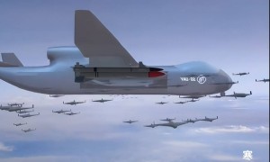 “九天”首飞，无人机中的航母，载重6吨一次可投射200架巡飞弹