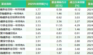 2025年度FOF成绩单：华商嘉逸养老目标2045五年回报39.58%领跑 上银恒泰稳健养老目标一年回报仅为1.77%